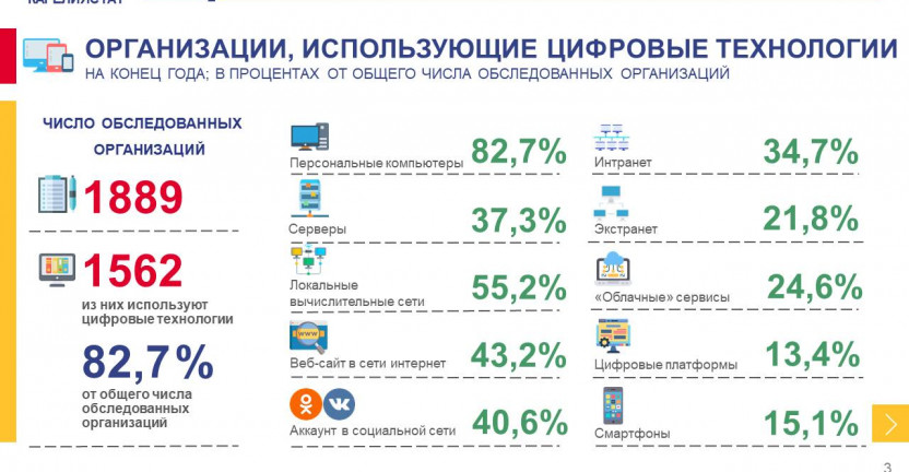 Использование цифровых технологий в организациях Республики Карелия